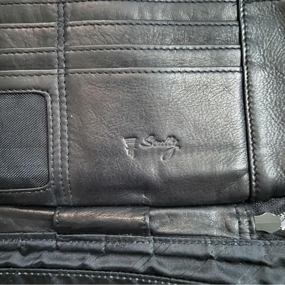 Scully Black Leather Mini Crossbody Bag - Picture 7 of 8